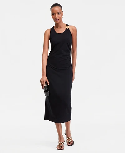 I.n.c. International Concepts Women's Hardware-Strap Knit Midi Dress, Macy's Exclusive