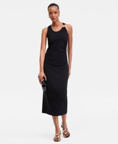 I.N.C. International Concepts Womens Hardware Strap Knit Midi Dress Macys Exclusive