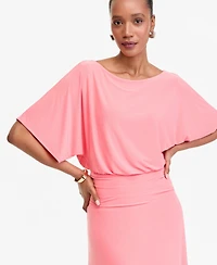 I.n.c. International Concepts Women's Elbow-Sleeve Knit Midi Dress, Macy's Exclusive