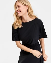 I.n.c. International Concepts Women's Elbow-Sleeve Knit Midi Dress, Macy's Exclusive
