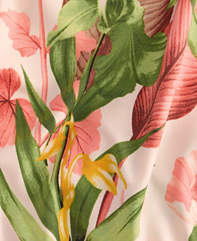 I.n.c. International Concepts Plus Printed V-Neck Top, Macy's Exclusive