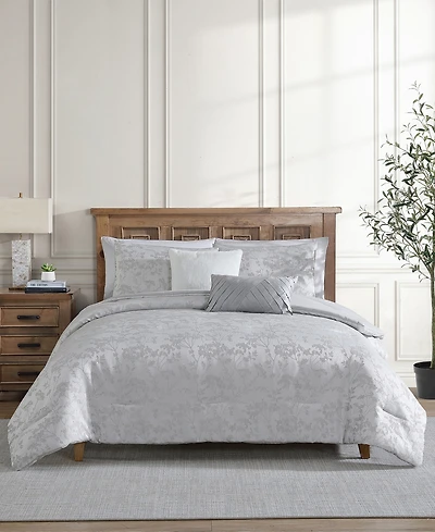 Vcny Home Nikka Jacquard Floral 5-Pc. Comforter Set