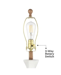 360 Lighting Ryan High Frosted Glass Modern Coastal Table Lamp Set of 2