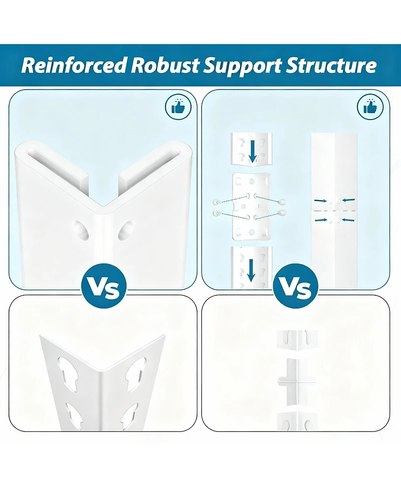 Yigii Adjustable 5-Tier Metal Connector Shelving - Heavy Duty, Boltless, for Kitchen, Pantry, Garage