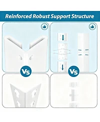 Yigii Adjustable 5-Tier Metal Connector Shelving - Heavy Duty, Boltless, for Kitchen, Pantry, Garage