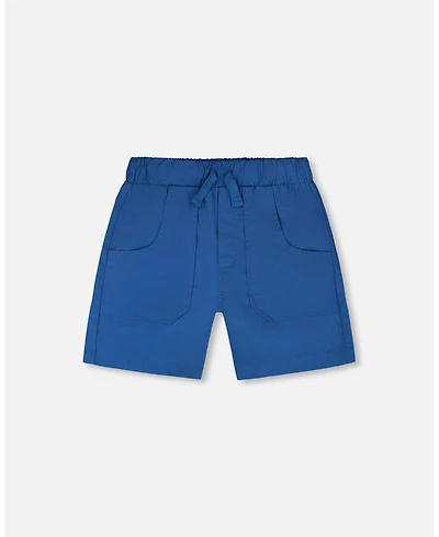Deux par Deux Little Boys Little/Big Parachute Shorts with Patch Pockets