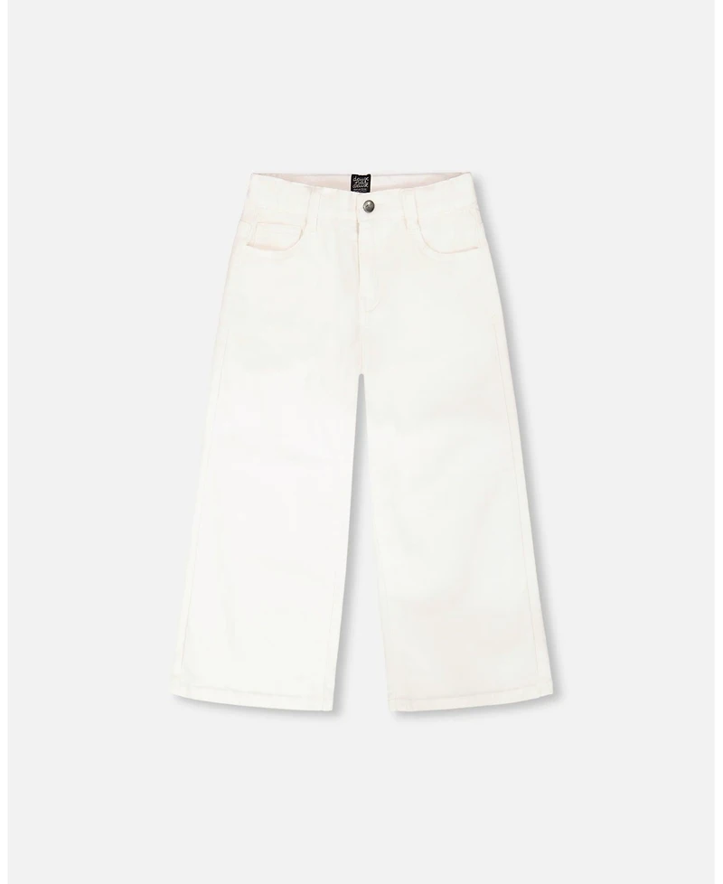 Deux par Deux Little Girls Wide Leg Jeans