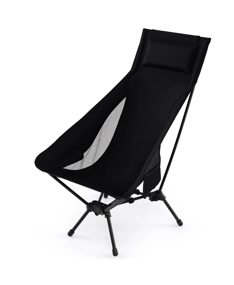 Sugift High Back Portable Camping Chair with Carry Bag and Pillow