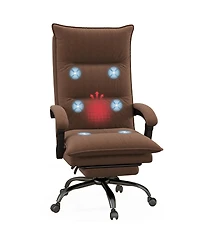 Boyel Living Microfiber Office Chair with Massage Heat and Footrest