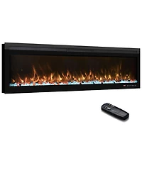 Mondawe Linear Recessed-in Electric Fireplace with Remote Control