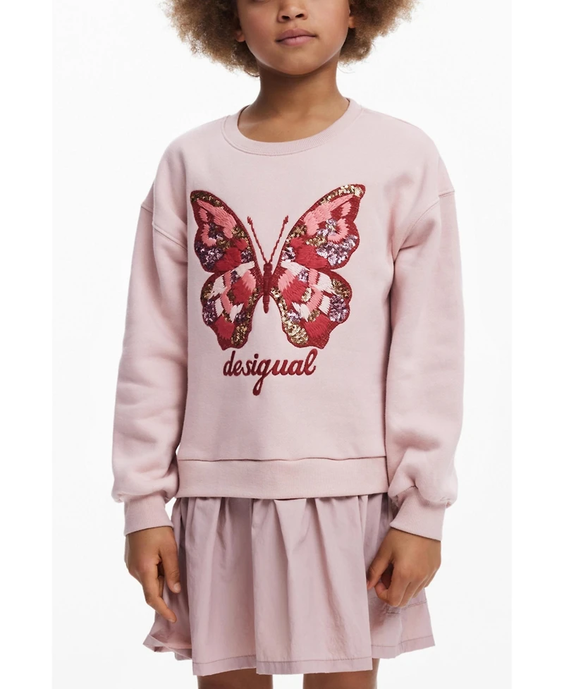 Desigual Girls's Butterfly dress with two-piece effect