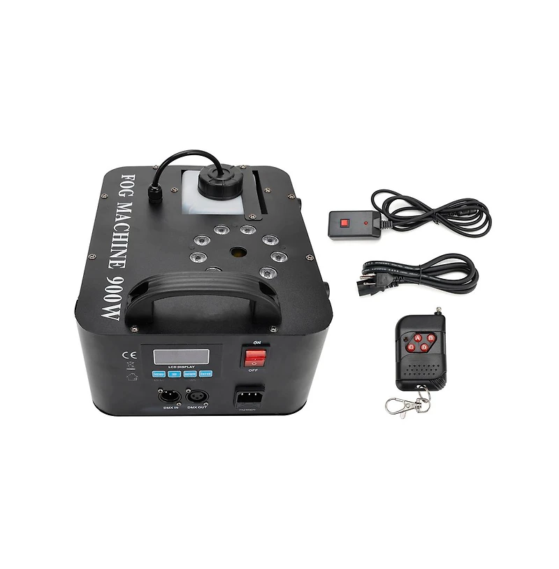 Artudatech 900W Party Fog Machine with Rgb Lights and Remote Control 15000 Cfm Output