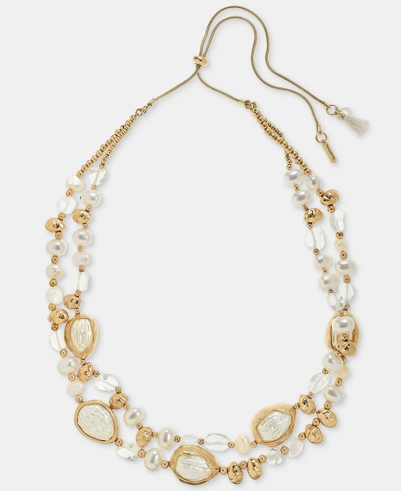lonna & lilly Beaded 28" Adjustable Layered Necklace