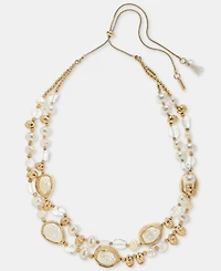 lonna & lilly Beaded 28" Adjustable Layered Necklace