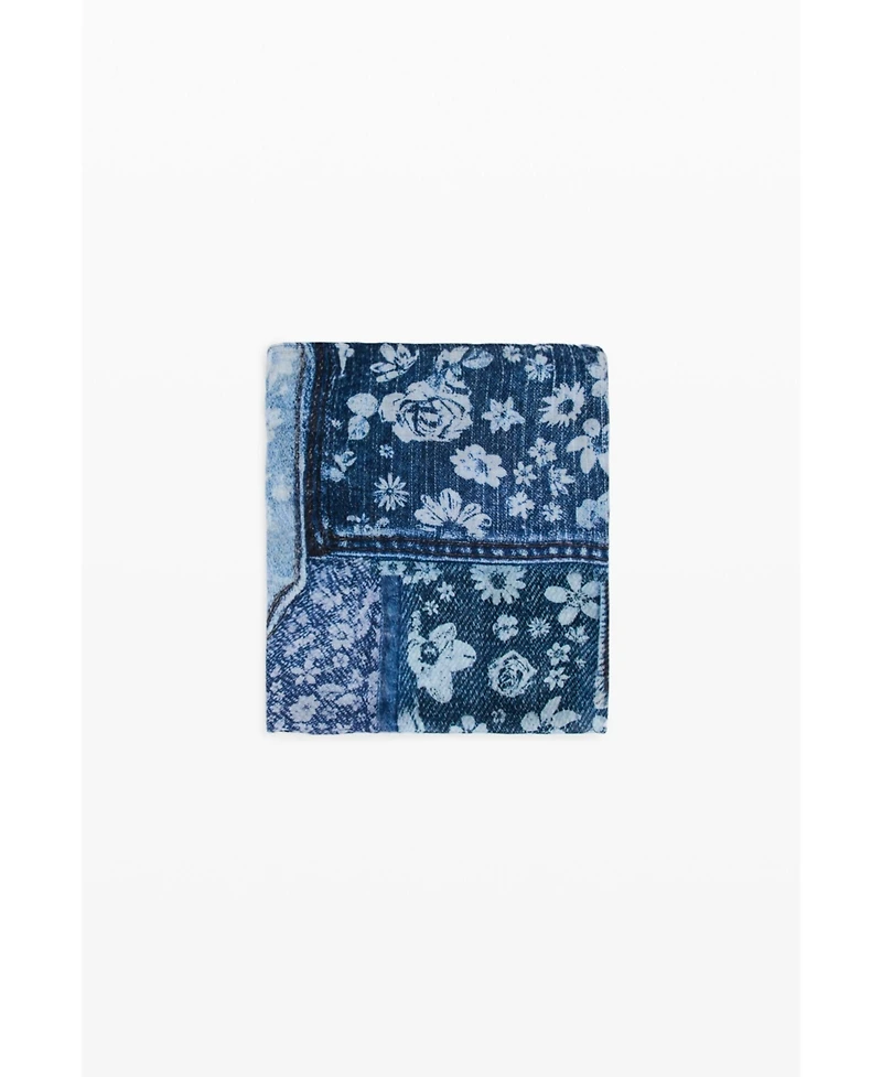Desigual Women's Rectangular Denim Patch Scarf