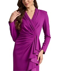 Tadashi Shoji Women's Markum Long-Sleeve Flounce Gown