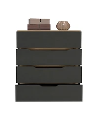 Flynama Four Drawer Dresser Modern Superior Top 35.03 inch Wide 13.77 inch Deep Storage Organizer for Bedroom