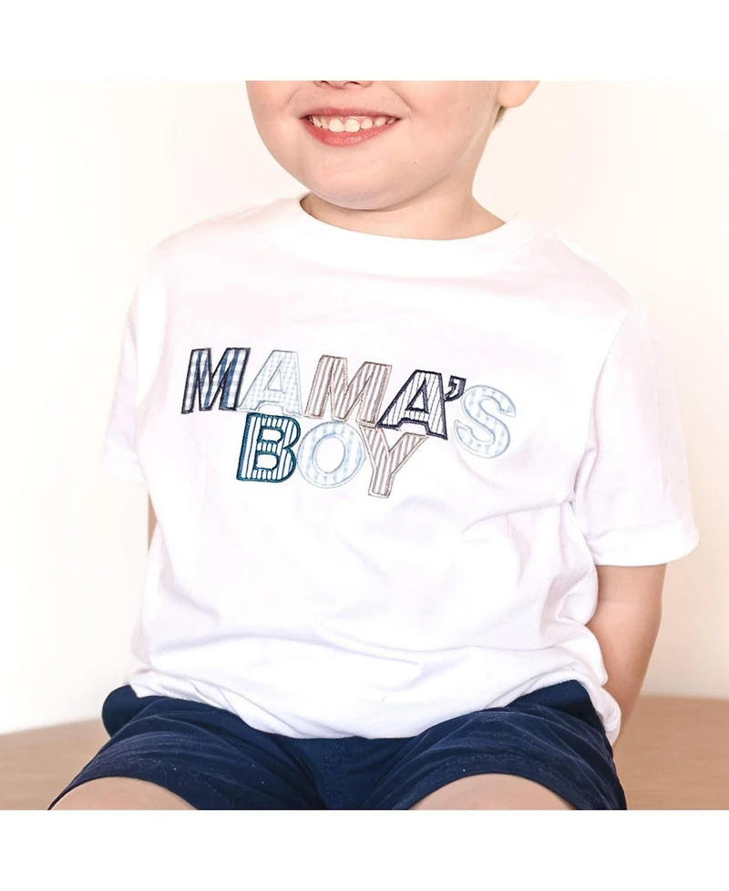 Sweet Wink Little Boys Mama's Boy Patchwork Short Sleeve T-Shirt
