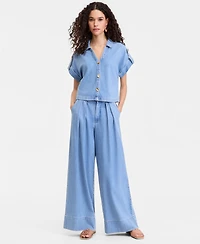 I.n.c. International Concepts Women's High Rise Wide Leg Jeans, Macy's Exclusive