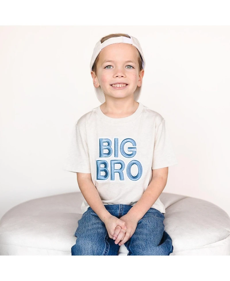 Sweet Wink Baby Boys Bro Embroidered Patch Short Sleeve T-Shirt