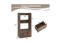 Slickblue 3 Tier Freestanding Bookshelf with Open Shelves for Storage