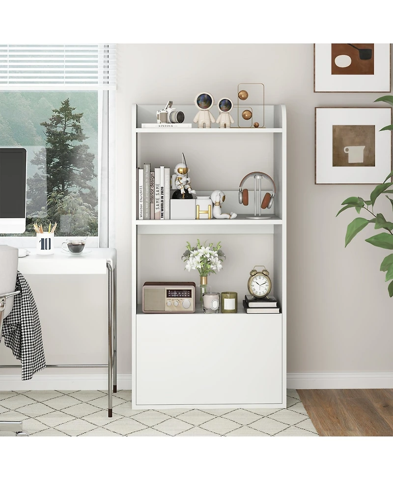 Slickblue 3 Tier Freestanding Bookshelf with Open Shelves for Storage