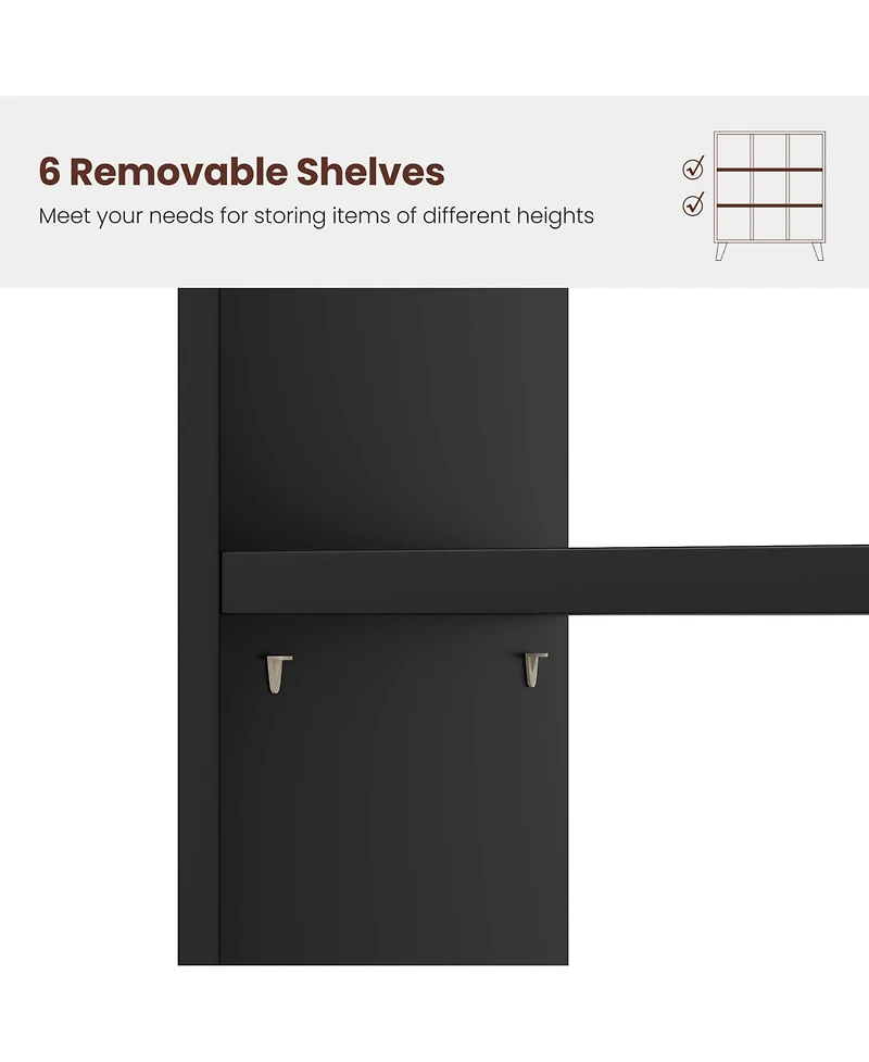 Slickblue 9-Cube Storage Bookcase with Removable Shelves and Lifted Base