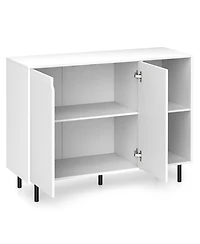 Sugift 42 in Sideboard Buffet Cabinet with Adjustable Storage Shelves
