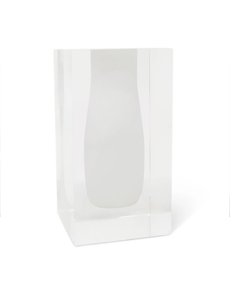 Classic Touch Double Wall Crystal Bud Vase