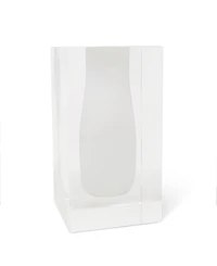 Classic Touch Double Wall Crystal Bud Vase