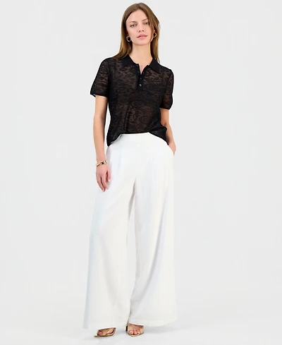 I.n.c. International Concepts Petite Pleated Pull-On Wide-Leg Pants, Macy's Exclusive