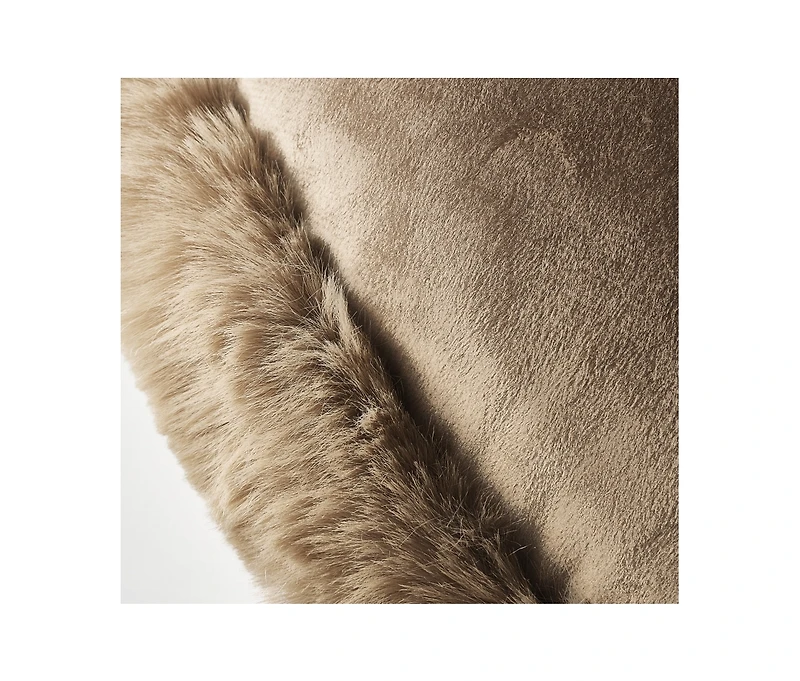 Z Gallerie Shay Faux Fur Round Pillow 18"