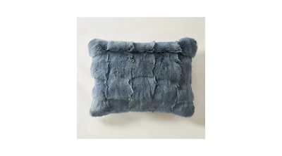 Fur Lumbar 14" x 20" - Blue