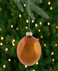 Northlight 6-Piece Shiny and Matte Copper Glass Ball Christmas Ornament Set 3.25" 80mm