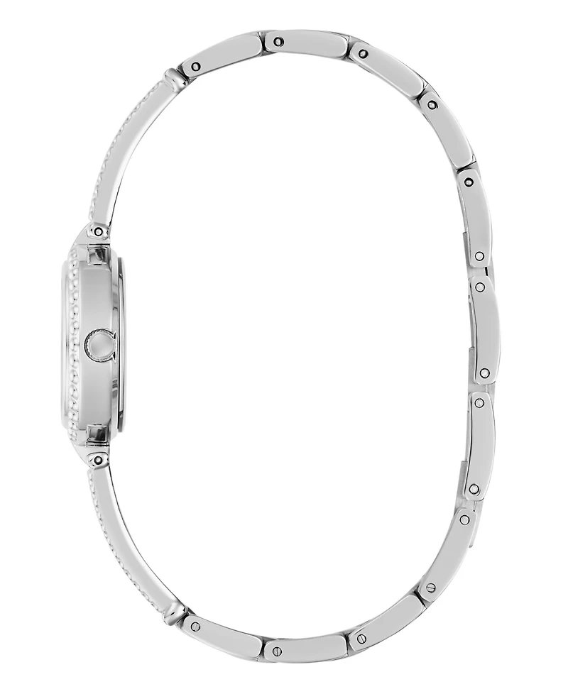 Guess Women's Silver-Tone Stainless Steel Watch, 24mm