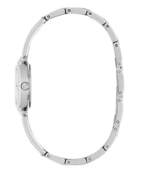 Guess Women's Silver-Tone Stainless Steel Watch, 24mm