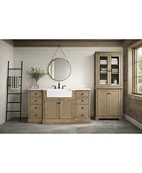 Ari Bath 60" Kelly, Weathered Fir Finish, Engineered Quartz Countertop