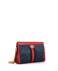 Pre-Owned Gucci Small Ophidia Chain Shoulder Bag Suede