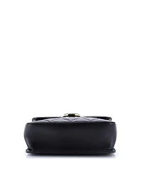 Pre-Owned Gucci Small Deco Chain Flap Bag Mixed Matelasse Leather