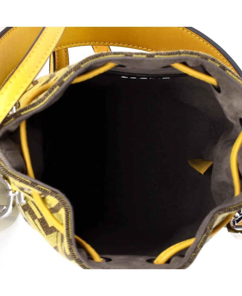 Pre-Owned Fendi Mini x Fendi Fragment Mon Tresor Bucket Bag Zucca Canvas