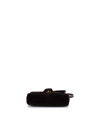 Pre-Owned Gucci Mini Gg Marmont Flap Bag Matelasse Velvet