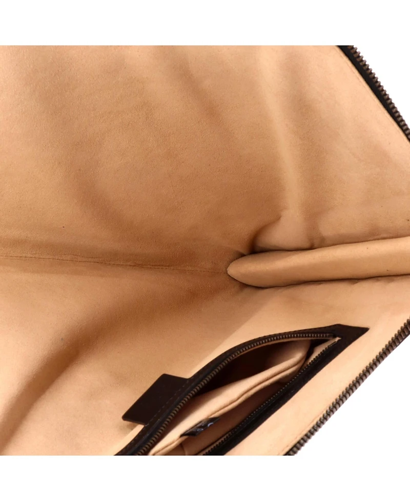 Pre-Owned Gucci Gg Marmont Portfolio Clutch Matelasse Leather