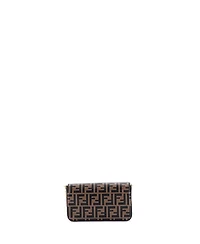 Pre-Owned Fendi F is Fendi Envelope Clutch on Chain Zucca Embossed Leather