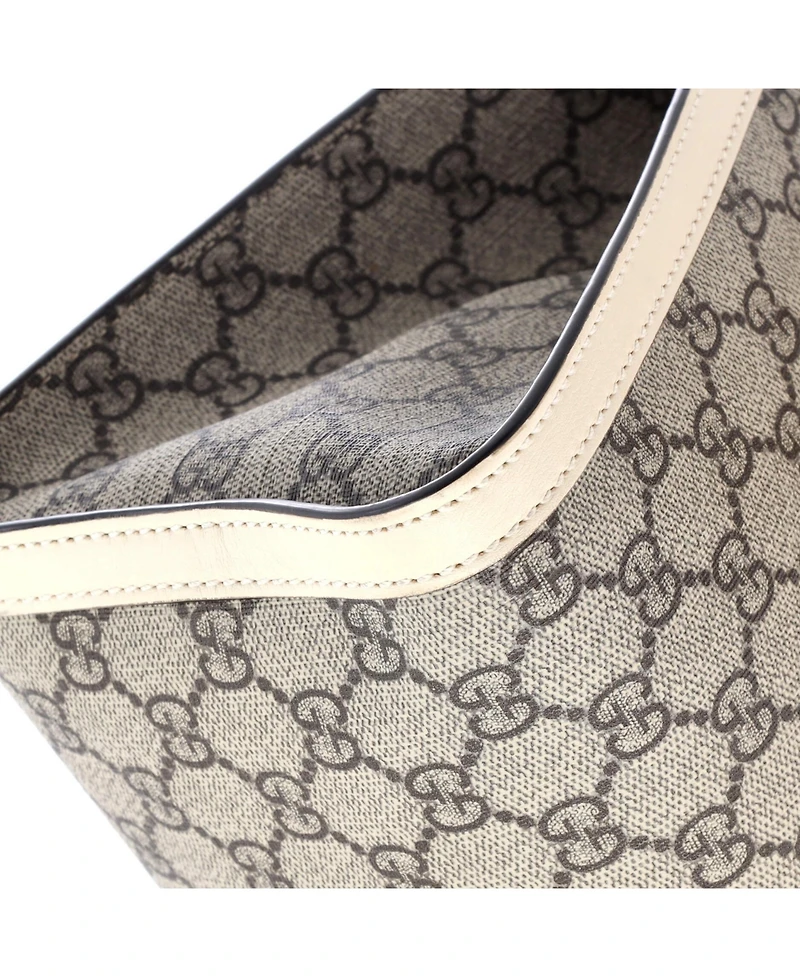 Pre-Owned Gucci Padlock Chain Tote Gg Coated Canvas with Leather