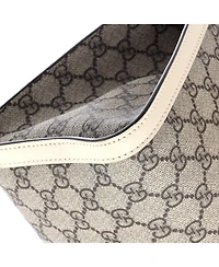 Pre-Owned Gucci Padlock Chain Tote Gg Coated Canvas with Leather