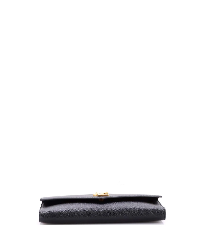 Pre-Owned Saint Laurent Long Uptown Flap Wallet Leather