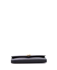 Pre-Owned Saint Laurent Long Uptown Flap Wallet Leather