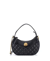 Pre-Owned Versace Medusa Half Moon Bag Quilted Leather