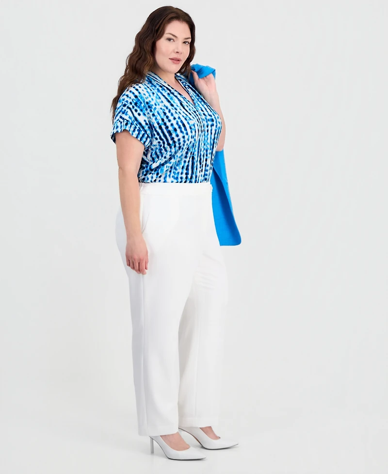 Kasper Plus Ava Straight-Leg Pants
