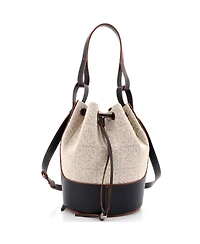Pre-Owned Loewe Small Balloon Bucket Bag Anagram Canvas and Leather